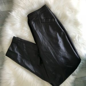 Vakko Vintage High waist leather pants